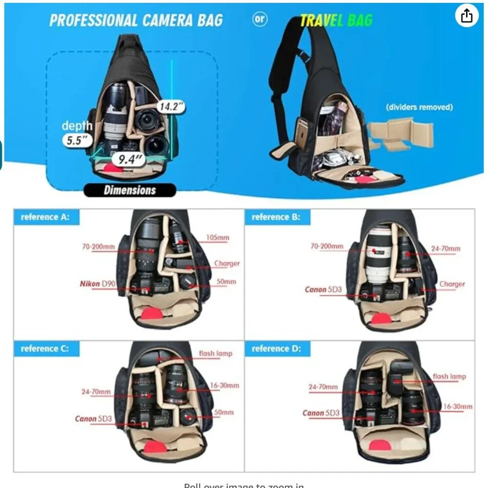 Camera Bag Sling (Like New)